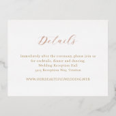 Carte Postale D'invitation À Feuilles D'aluminium Classic Monogram Wedding Foil Enclosure Card (Recto)