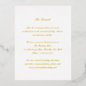 Carte Postale D'invitation À Feuilles D'aluminium Classic Timeless Wedding Foil Enclosure Card (Recto)