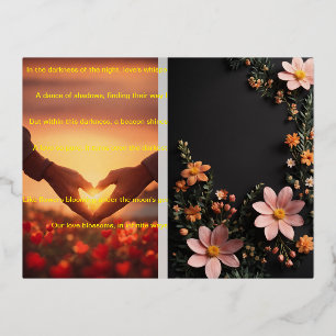 Carte Postale D'invitation À Feuilles D'aluminium Créez votre propre 4,25 po x 5,6 po Postc d'invita