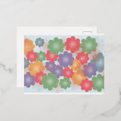 Carte Postale D'invitation À Feuilles D'aluminium Design d'art floral (Recto/Verso)