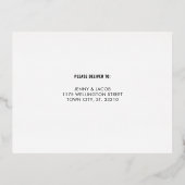 Carte Postale D'invitation À Feuilles D'aluminium Détroit, Michigan Love Locator | Réponse RSVP (Verso)