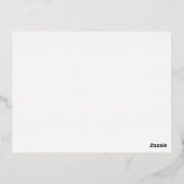 Carte Postale D'invitation À Feuilles D'aluminium Elégant Code QR Mariage RSVP (Verso)