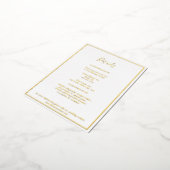 Carte Postale D'invitation À Feuilles D'aluminium Élégant détail moderne Gold Foil Enclôture Card (Rotation)