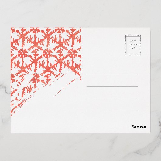 Carte Postale D'invitation À Feuilles D'aluminium Elegant Goldfoil Festive Ornaments Christmas (Verso)