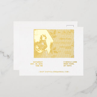 Carte Postale D'invitation À Feuilles D'aluminium Elegant Wedding RSVP Cards – Customizable Guest 