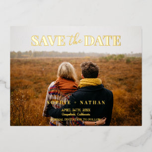 Carte Postale D'invitation À Feuilles D'aluminium Fleur sauvage d'été du printemps   Mariage Enregis