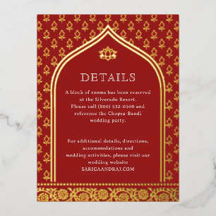 Carte Postale D'invitation À Feuilles D'aluminium Floral Gold Foil Mariage Informations détaillées C