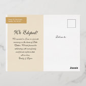Carte Postale D'invitation À Feuilles D'aluminium Fuite de Script Photo (Verso)