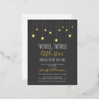 Gris foncé Twinkle petit Baby shower étoilé