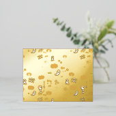 Carte Postale D'invitation À Feuilles D'aluminium Halloween (Debout devant)