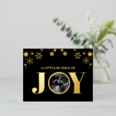 Carte Postale D'invitation À Feuilles D'aluminium Image échographique de Noël Little Bundle of Joy (Debout devant)