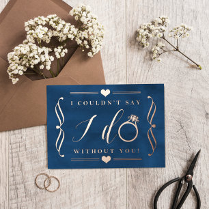 Carte Postale D'invitation À Feuilles D'aluminium Je ne pouvais pas dire que je le fais sans toi   R