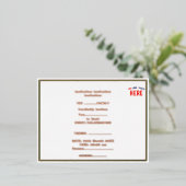 CARTE POSTALE D'INVITATION À FEUILLES D'ALUMINIUM MARQUE BLANCHE MODERNE ET PERSONNALISABLE VÉRIFIÉE (Debout devant)