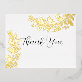 Carte Postale D'invitation À Feuilles D'aluminium Merci à huile Iridescente (Recto)