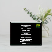 CARTE POSTALE D'INVITATION À FEUILLES D'ALUMINIUM MODÈLE DE TEXTE D'IMAGE NOIRE SIMPLE ET MODERNE (Debout devant)