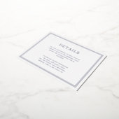 Carte Postale D'invitation À Feuilles D'aluminium Moderne minimalisrt Mariage détails (Rotation)