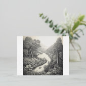 Carte Postale D'invitation À Feuilles D'aluminium Nature 16. (Debout devant)