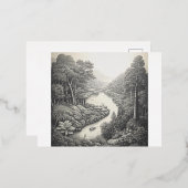 Carte Postale D'invitation À Feuilles D'aluminium Nature 16. (Recto/Verso)