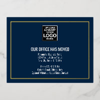Notre nouvelle adresse - Marine - Logo d'affaires