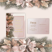 Carte Postale D'invitation À Feuilles D'aluminium Pour nous un enfant est né Foil Post Card