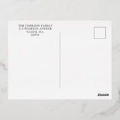 Carte Postale D'invitation À Feuilles D'aluminium Soirée d'Halloween du Citrouille d'or orange (Verso)