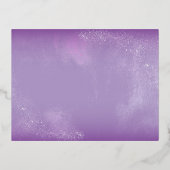 Carte Postale D'invitation À Feuilles D'aluminium Violettes violettes violettes élégantes Floral Ann (Verso)