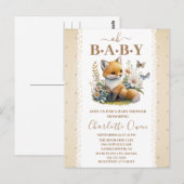 Carte postale d'invitation à la baby shower Oh Bab (Devant / Derrière)