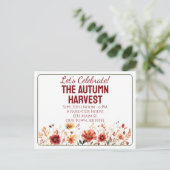Carte postale d'invitation à la fête d'automne de (Debout devant)