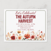 Carte postale d'invitation à la fête d'automne de (Devant)