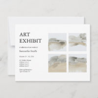 Carte postale d'invitation à l'exposition d'art de
