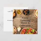 Carte postale d'invitation à un dîner élégant (Devant / Derrière)