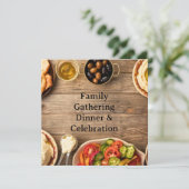 Carte postale d'invitation à un dîner élégant (Debout devant)