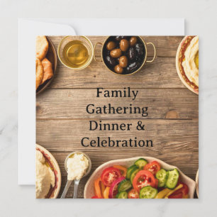 Carte postale d'invitation à un dîner élégant