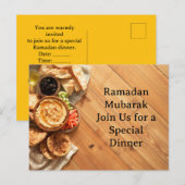 Carte postale d'invitation à un dîner élégant (Devant / Derrière)