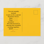Carte postale d'invitation à un dîner élégant (Dos)