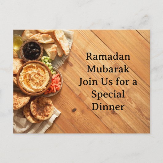 Carte postale d'invitation à un dîner élégant (Devant)