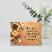 Carte postale d'invitation à un dîner élégant (Debout devant)