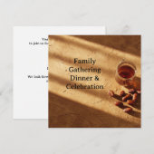 Carte postale d'invitation à un dîner élégant (Devant / Derrière)