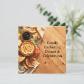 Carte postale d'invitation à un dîner élégant (Debout devant)