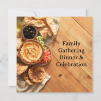 Carte postale d'invitation à un dîner élégant
