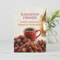 Carte postale d'invitation à un dîner moyen-orient