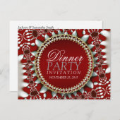 Carte postale d'invitation à un dîner sur le thème (Devant / Derrière)