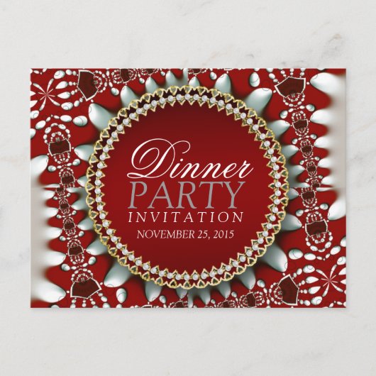 Carte postale d'invitation à un dîner sur le thème (Devant)