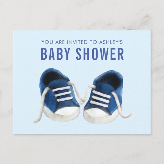 Carte postale d'invitation à une baby shower pour  (Devant)