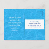 Carte postale d'invitation à une fête d'anniversai (Dos)