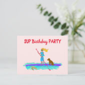 Carte postale d'invitation à une fête d'anniversai (Debout devant)