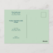 Carte postale d'invitation à une fête de jeu de so (Dos)