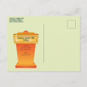 Carte postale d'invitation à une fête de jeu télév (Dos)