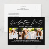 Carte postale d'invitation à une fête de remise de (Devant / Derrière)
