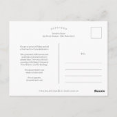 Carte postale d'invitation à une fête de remise de (Dos)